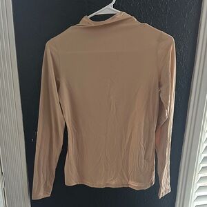 SKIMS Beige Long Sleeve Button Down Shirt